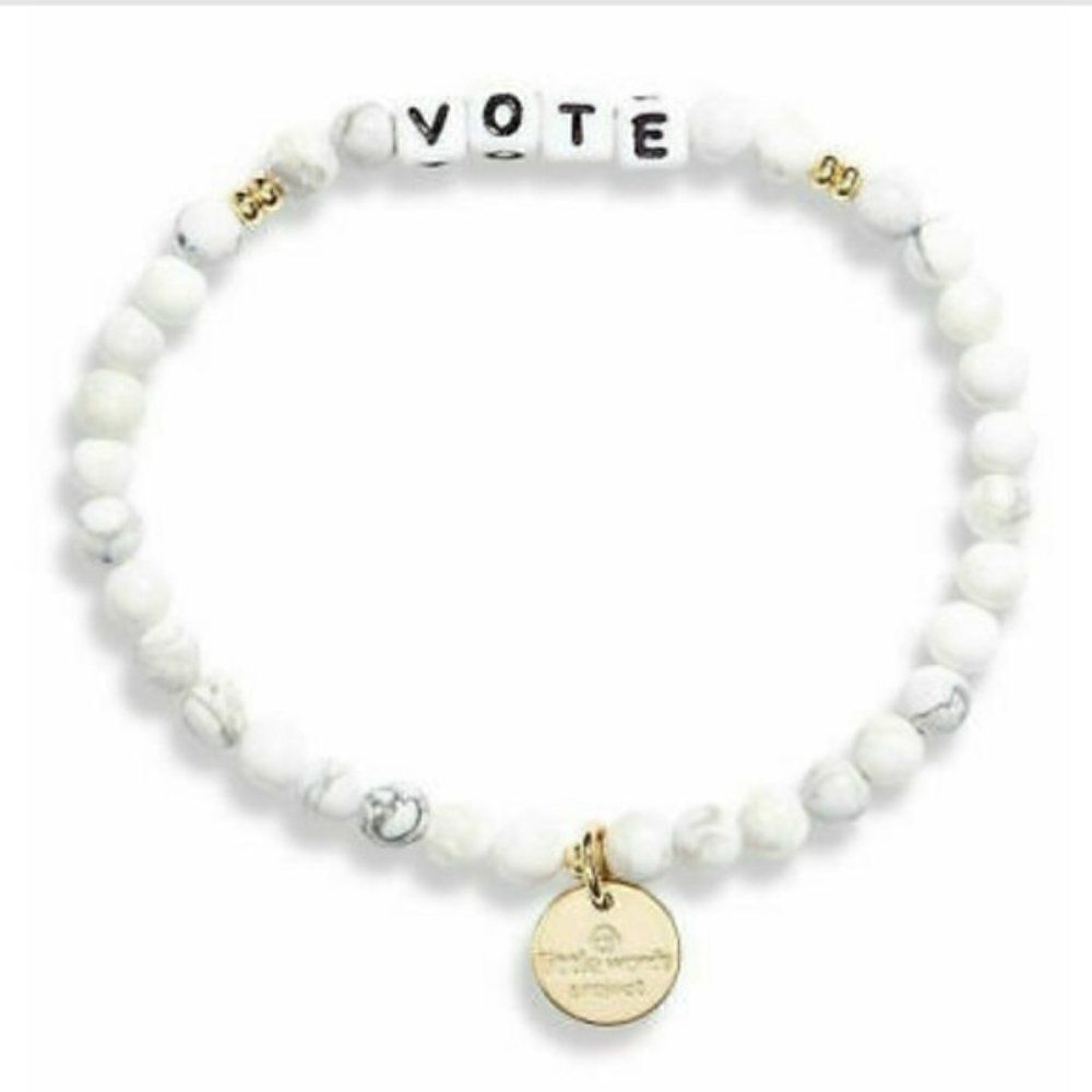 NWT Little Words Project Vote Beaded Bracelet